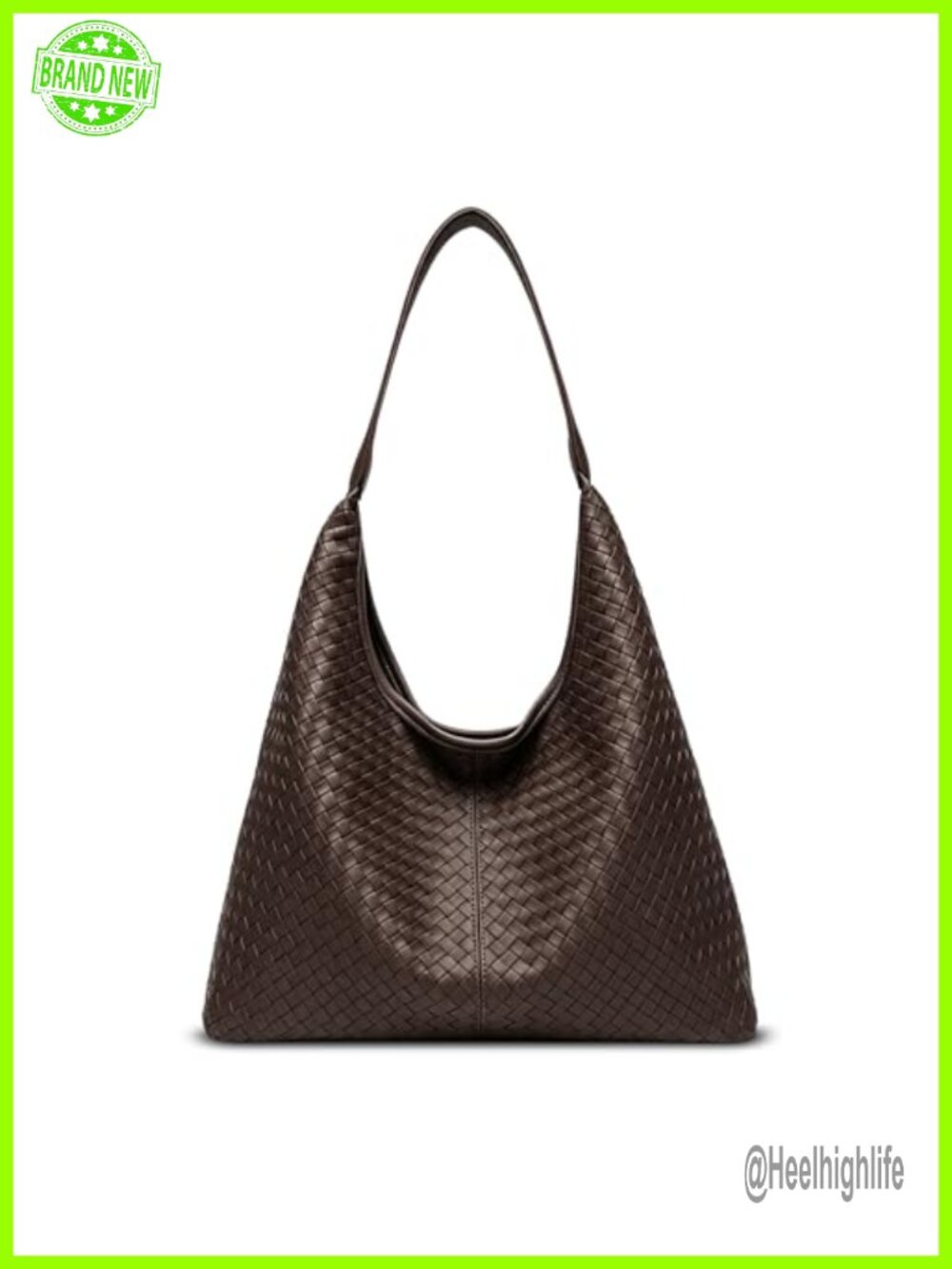 Woven Textured Vegan Leather Hobo Tote Bag Large Slouchy Purse for Women